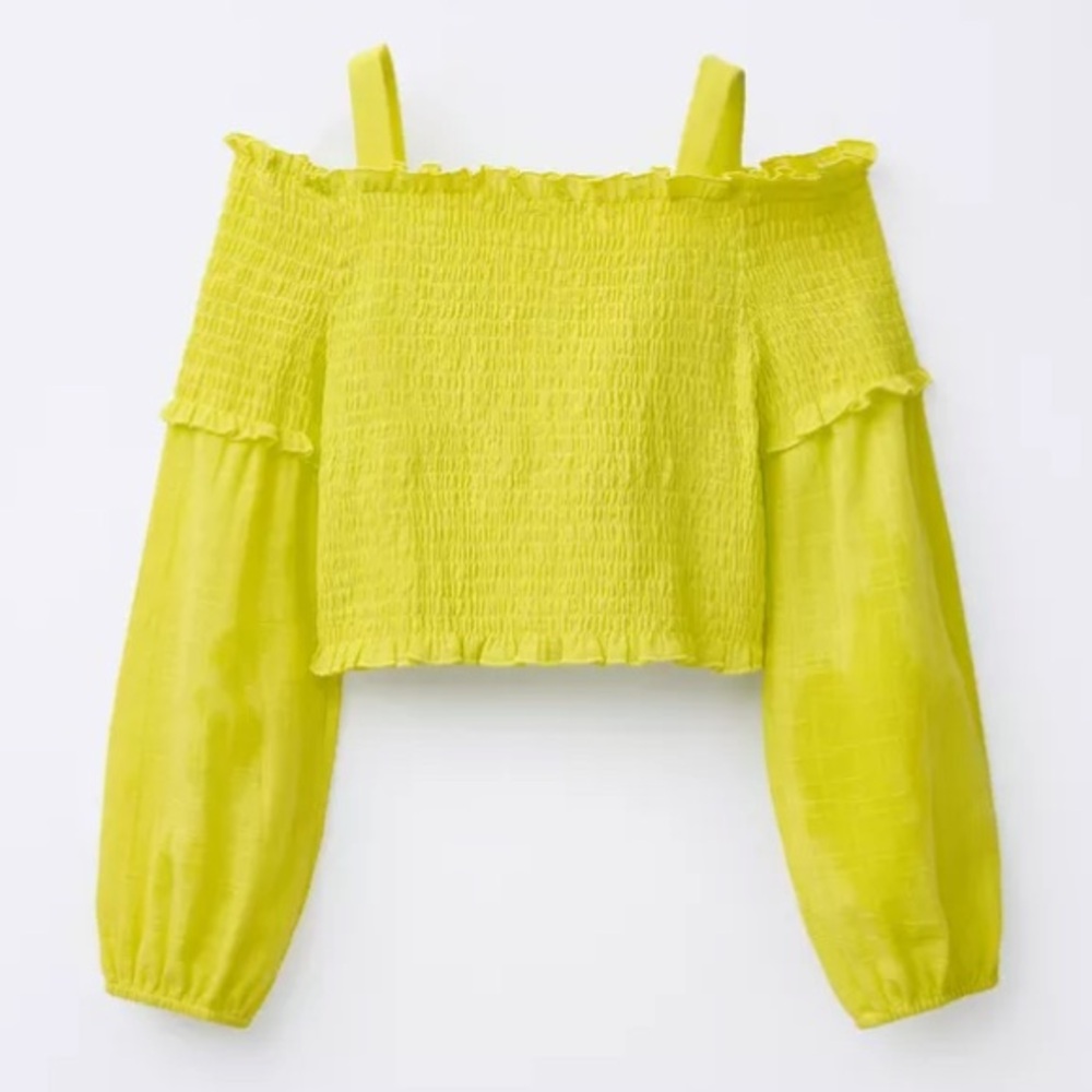 NWT ZARA cold shoulder elastic top